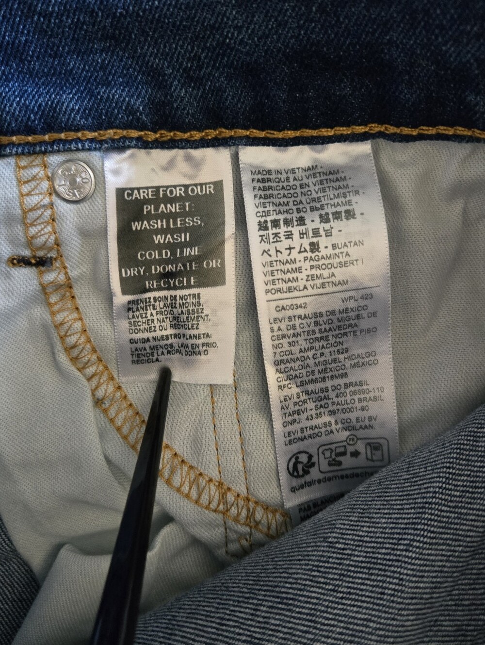 Levi's 511 Slim Fit Stretch Denim Jeans All Season Tech Blue Performance 32x34 - Picture 11 of 13